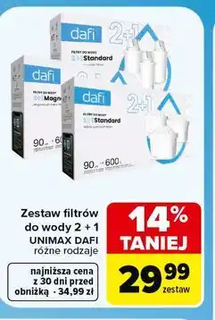 Carrefour Zestaw filtrów do wody 2 + 1 UNIMAX DAFI oferta