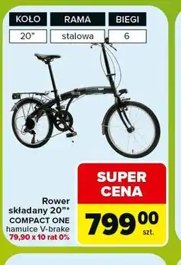 Carrefour Rower składany 20 COMPACT ONE oferta