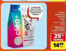 Carrefour Cleo+ Żwirek silikonowy dla kota oferta