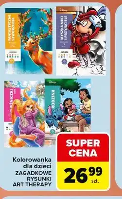 Carrefour Kolorowanka dla dzieci ZAGADKOWE RYSUNKI ART THERAPY oferta