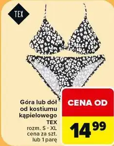 Carrefour Góra lub dół od kostiumu kąpielowego TEX oferta