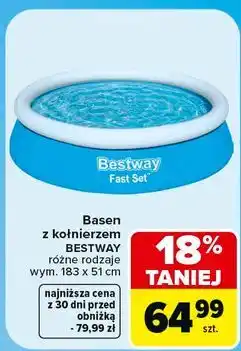 Carrefour Basen z kołnierzem Bestway oferta