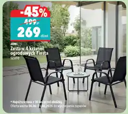 Biedronka Jumi Zestaw 4 krzeseł ogrodowych Fiesta szare oferta
