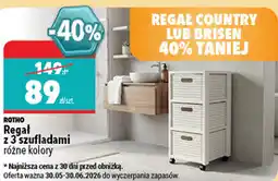 Biedronka Rotho Regał z 3 szufladami różne kolory oferta