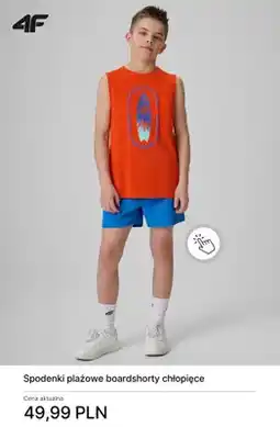 4F Spodenki plażowe boardshorty chłopięce 4F oferta