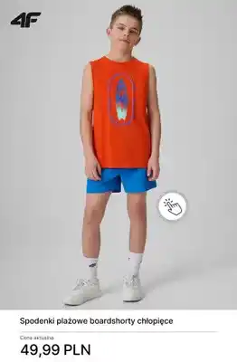 Spodenki plażowe boardshorty chłopięce 4F