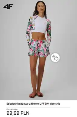 4F Spodenki plażowe z filtrem UPF50+ damskie 4F oferta