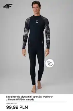 4F Legginsy do pływania i sportów wodnych z filtrem UPF50+ męskie 4F oferta