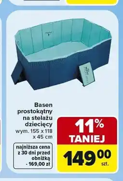 Carrefour Basen prostokątny na stelażu dziecięcy Bestway oferta