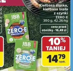 Carrefour Kiełbasa biała z szynki ZERO-E JBB Bałdyga oferta