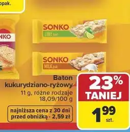 Carrefour Baton kukurydziano-ryżowy Sonko oferta
