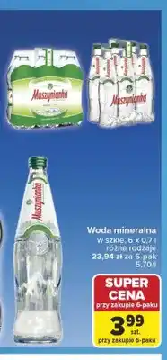 Carrefour Woda mineralna Muszynianka w szkle 6-pak oferta