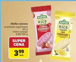 Carrefour Wafle ryżowe w polewie jogurtowej Kupiec truskawkowe oferta