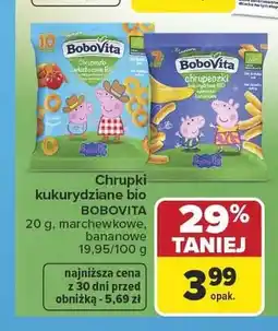 Carrefour Chrupki kukurydziane bio BoboVita bananowe oferta