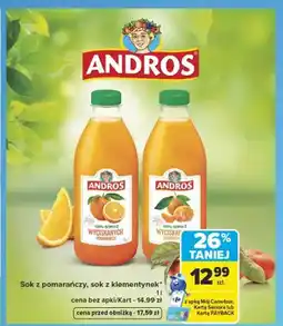 Carrefour Sok z pomarańczy Andros oferta