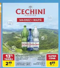 Carrefour Woda mineralna Cechini Muszyna oferta