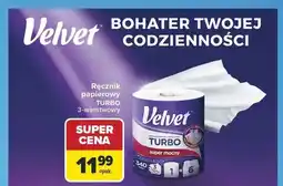 Carrefour Ręcznik papierowy Velvet Turbo 3-warstwowy oferta