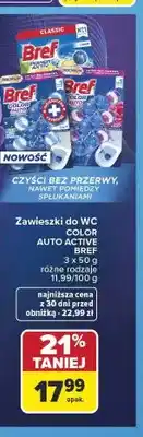 Carrefour Zawieszki do WC Bref Color Auto Active 3-pak oferta