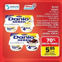 Carrefour Serek homogenizowany o smaku waniliowym Danio 4-pak oferta