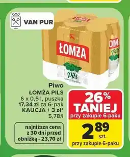 Carrefour Piwo Łomża Pils 6-pak oferta