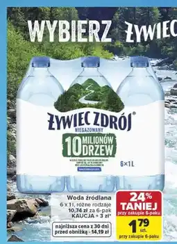 Carrefour Woda źródlana Żywiec Zdrój 6-pak oferta