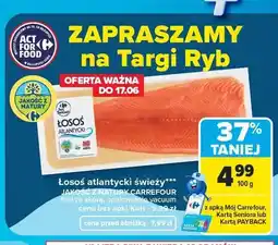 Carrefour Łosoś atlantycki świeży filet ze skórą Jakość z Natury Carrefour oferta