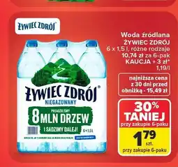 Carrefour Woda źródlana Żywiec Zdrój niegazowana 6-pak oferta