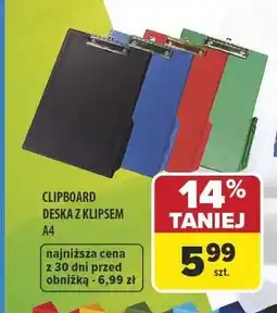 Carrefour Clipboard deska z klipsem A4 Q-Connect oferta