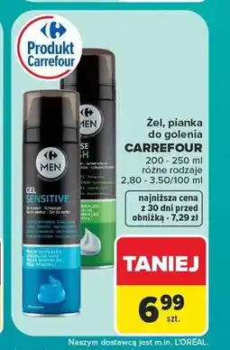 Carrefour Żel do golenia Carrefour Men Sensitive oferta