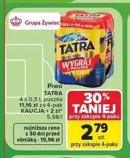 Carrefour Piwo Tatra Jasne Pełne 4-pak oferta