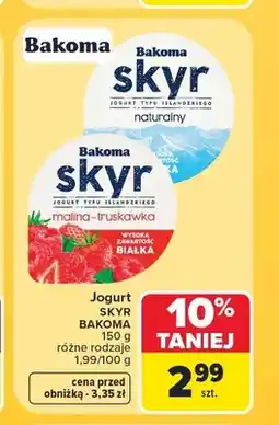 Carrefour Jogurt Bakoma Skyr malina-truskawka oferta