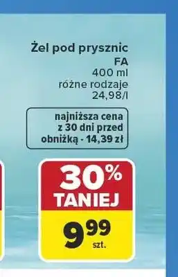 Carrefour Żel pod prysznic Fa oferta