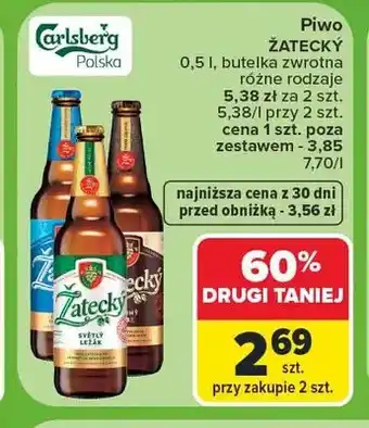 Carrefour Piwo Žatecký Černý oferta