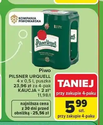 Carrefour Piwo Pilsner Urquell 4-pak oferta