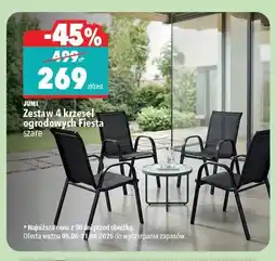 Biedronka Zestaw 4 krzeseł ogrodowych Jumi Fiesta szare oferta