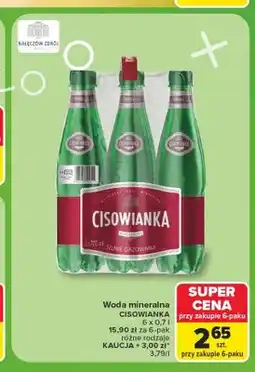 Carrefour Woda mineralna Cisowianka 6-pak oferta