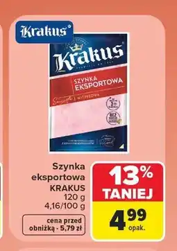 Carrefour Szynka eksportowa Krakus oferta