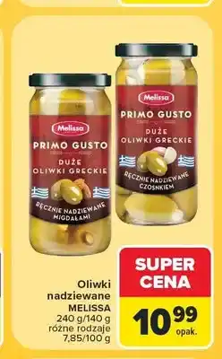 Carrefour Oliwki greckie nadziewane migdałami Melissa Primo Gusto oferta