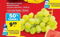 Carrefour Winogrona jasne bezpestkowe oferta