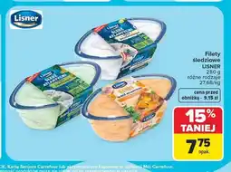 Carrefour Filety śledziowe w sosie śmietankowym Lisner oferta