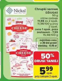 Carrefour Chrupki serowe Džiugas oferta