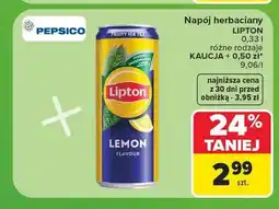 Carrefour Napój herbaciany Lipton Lemon oferta
