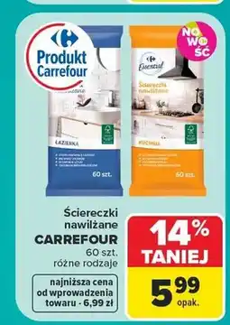 Carrefour Ściereczki nawilżane Carrefour oferta