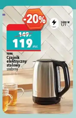 Biedronka Czajnik elektryczny stalowy Tefal srebrny oferta