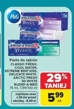 Carrefour Pasta do zębów Blend-a-med 3D White Classic Fresh oferta