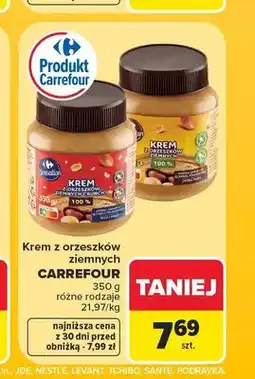 Carrefour Krem z orzeszków ziemnych Carrefour Sensation Crunchy oferta