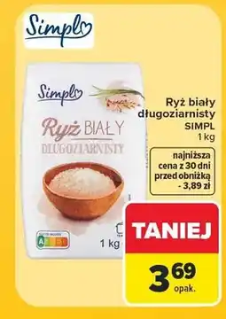 Carrefour Ryż biały długoziarnisty Simply oferta