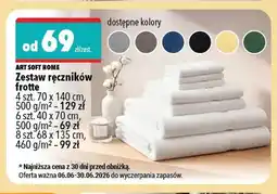 Biedronka Zestaw ręczników frotte Art Soft Home 8-pak 68x135 cm oferta