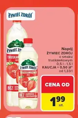 Carrefour Napój Żywiec Zdrój o smaku truskawkowym oferta