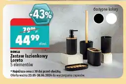 Biedronka Zestaw łazienkowy Loreto Homla 5 elementów oferta